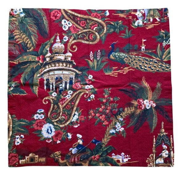 6 Pottery Barn Napkins Spice Route Chinoiserie Red Elephant Camel Peacock India - Picture 10 of 13